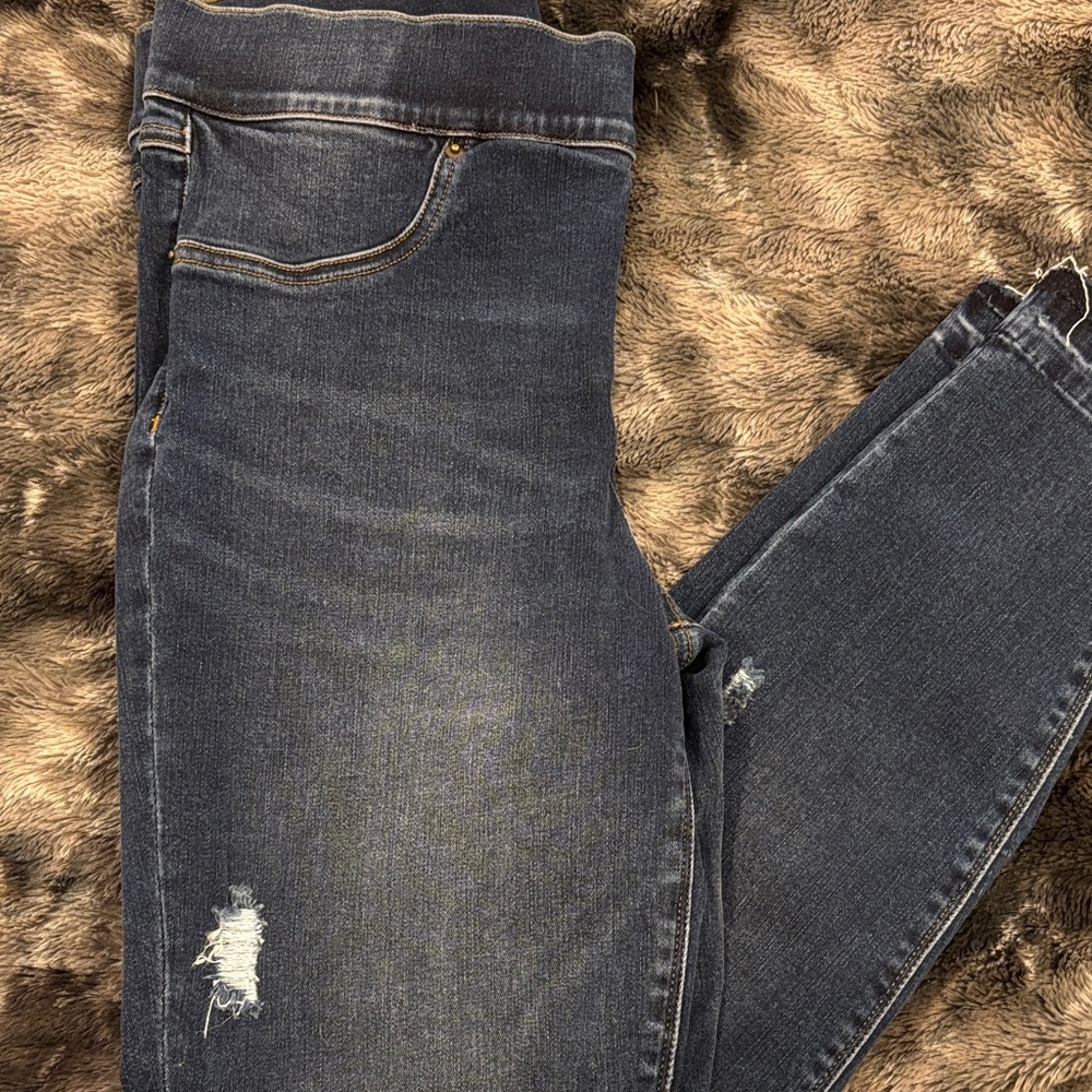 SPANX Jeggings with Distressed Detailing